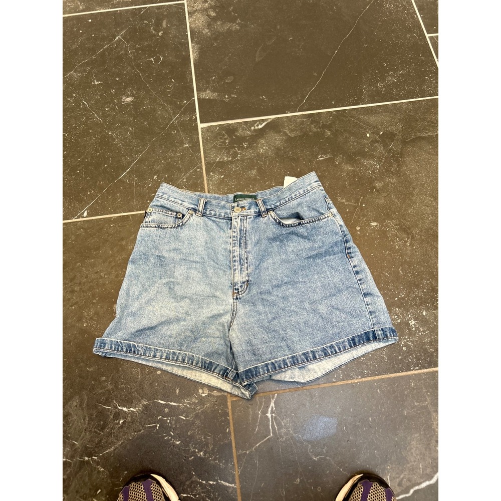Lauren Jeans Co Ralph Lauren Denim Shorts Light Wash High Rise Cuffed Womens 6